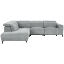 Ecksofa in Flachgewebe Grau