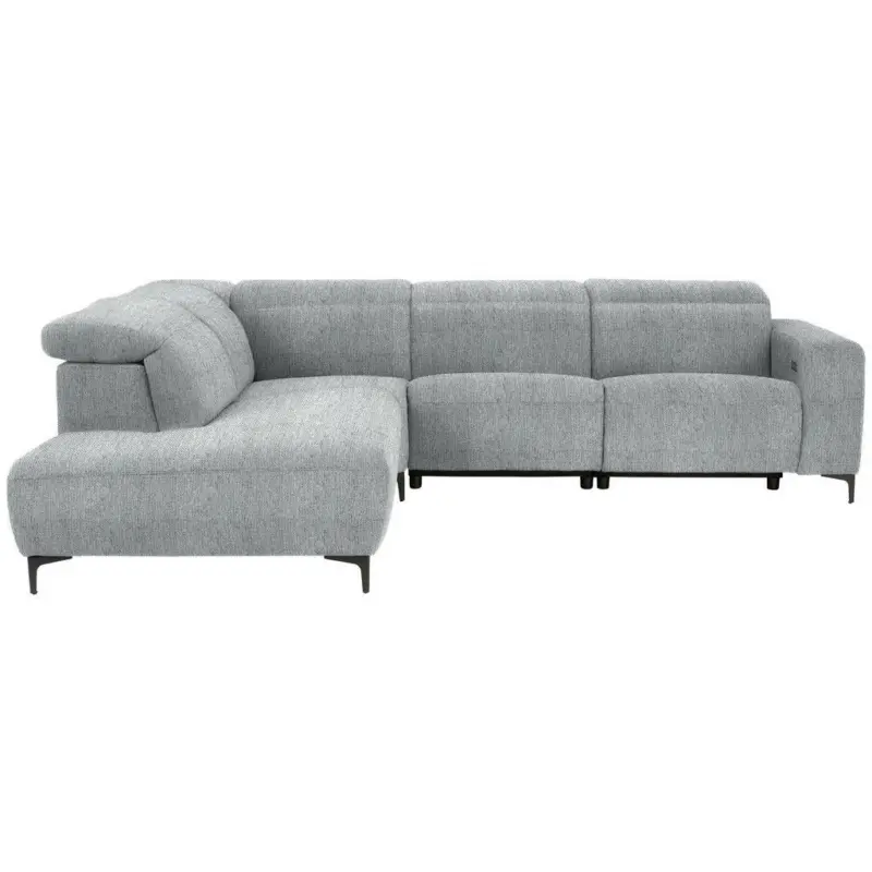 Ecksofa in Flachgewebe Grau