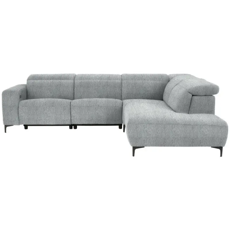 Ecksofa in Flachgewebe Grau
