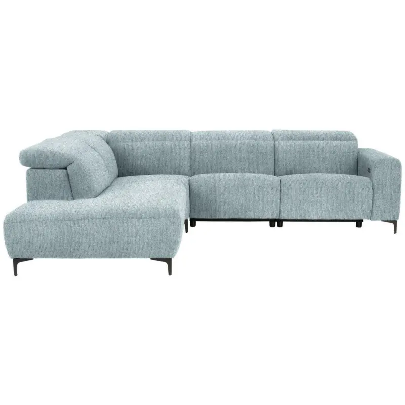 Ecksofa in Flachgewebe Blau