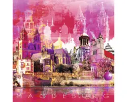 Glasbild Magdeburg XV 20x20 cm
