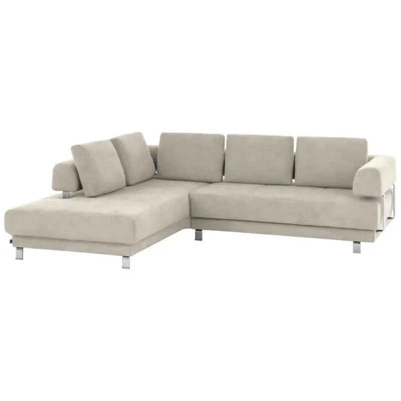 Ecksofa in Chenille Creme