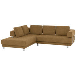 Ecksofa in Chenille Honig