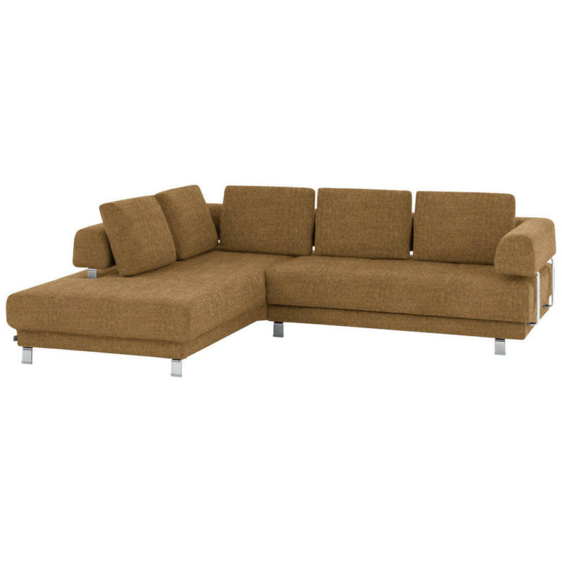 Ecksofa in Chenille Honig