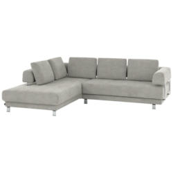 Ecksofa in Chenille Creme, Beige