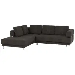 Ecksofa in Chenille Braun