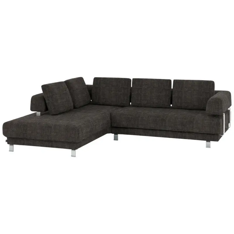 Ecksofa in Chenille Braun