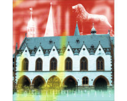 Glasbild Goslar VII 20x20 cm