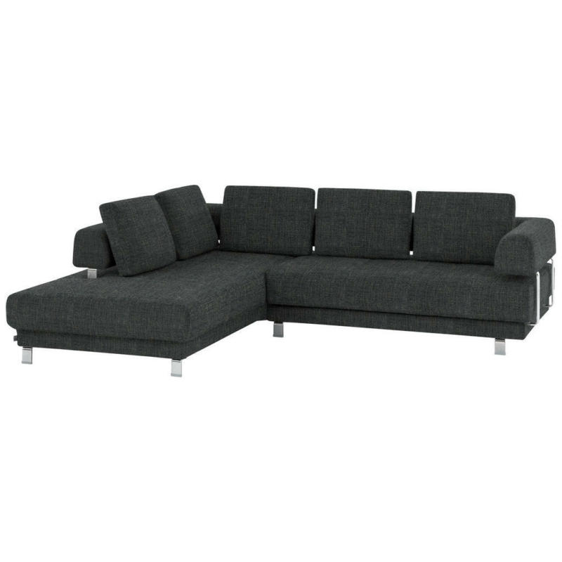 Ecksofa in Chenille Anthrazit