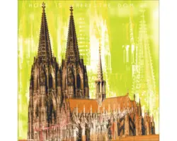 Glasbild Köln XVI 30x30 cm