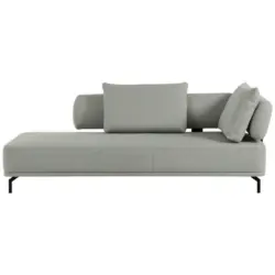 R&eacute;camiere in Flachgewebe Wei&szlig;, Hellgrau