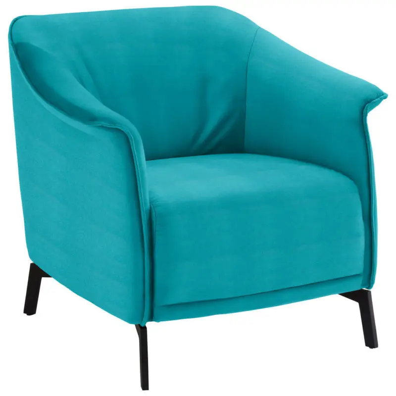 Sessel in Velours Petrol