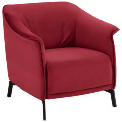 Sessel in Velours Rot