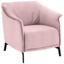 Sessel in Velours Rosa