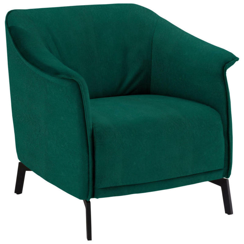 Sessel in Velours Smaragdgrün