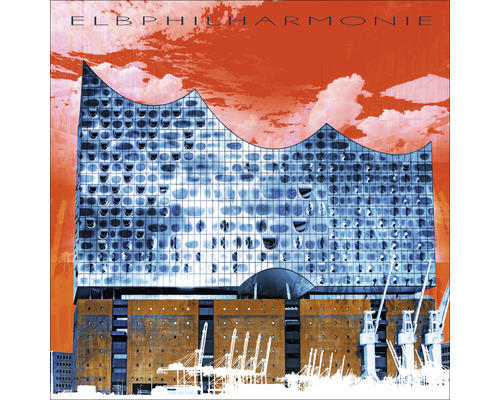 Glasbild Hamburg Elbphilharmonie I 30x30 cm