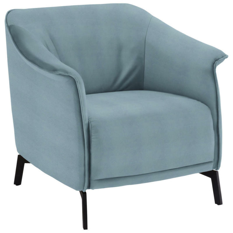 Sessel in Velours Blau