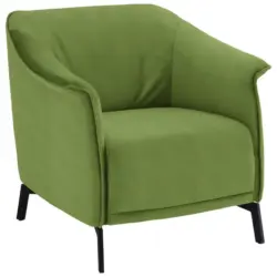Sessel in Velours Hellgrün