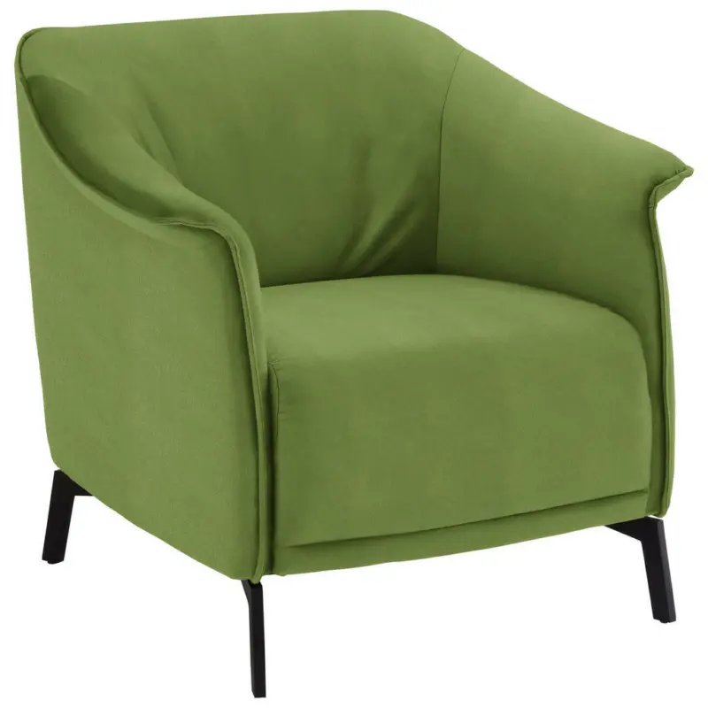 Sessel in Velours Hellgrün