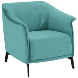Sessel in Velours Pastellgrün, Pastellblau