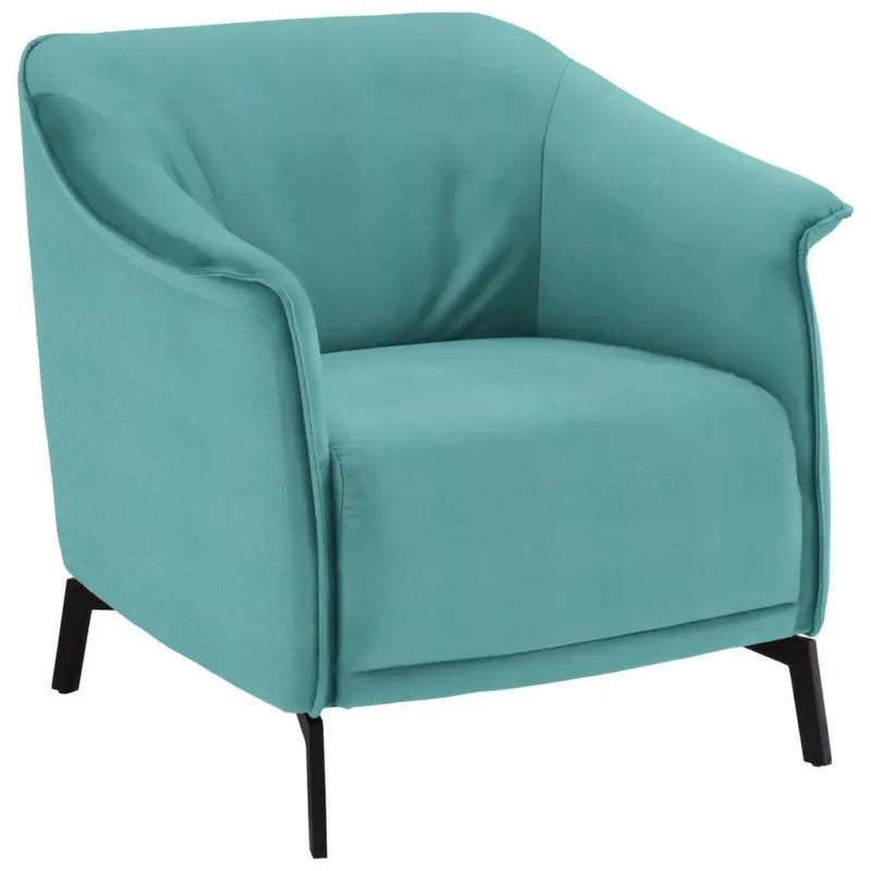 Sessel in Velours Pastellgrün, Pastellblau