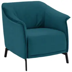Sessel in Velours Blau, Blaugrau