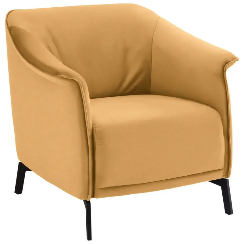 Sessel in Velours Goldfarben