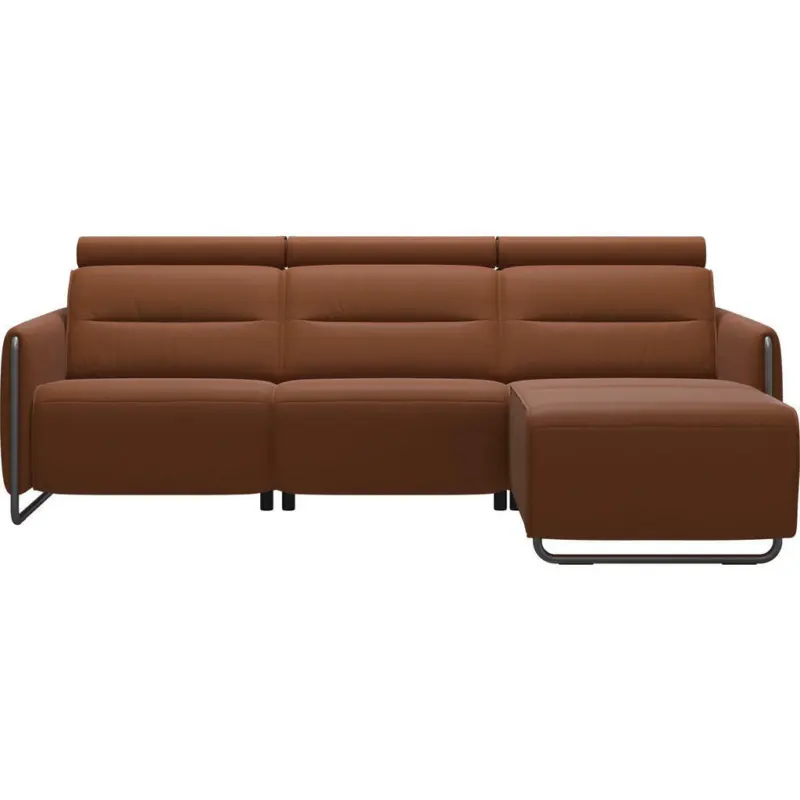 Ecksofa in Echtleder Cognac