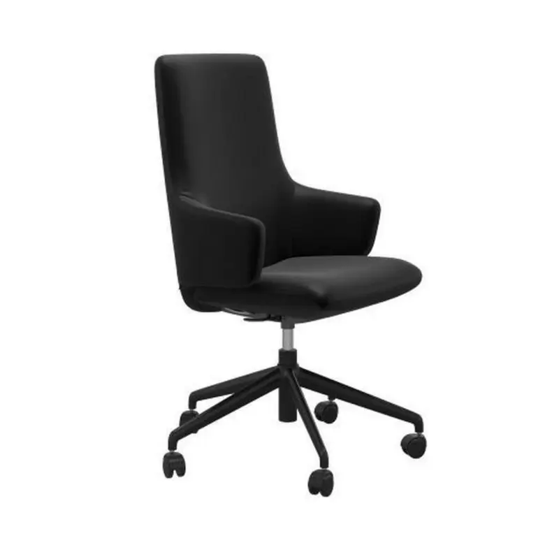Sessel in Echtleder Schwarz