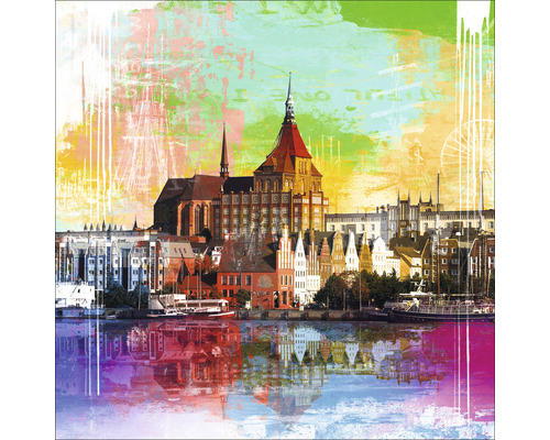 Glasbild Rostock II 30x30 cm