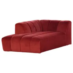 Récamiere in Samt Rot