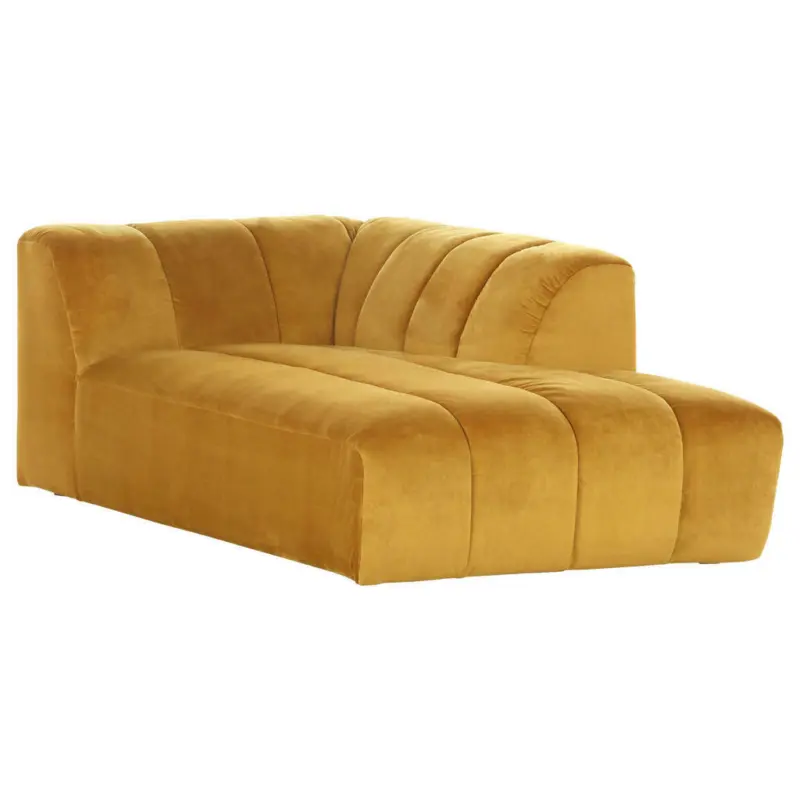 Récamiere in Samt Gelb