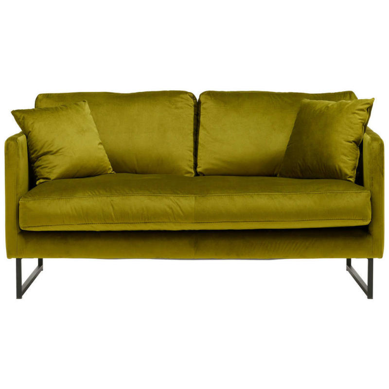 Zweisitzer-Sofa in Samt Grün