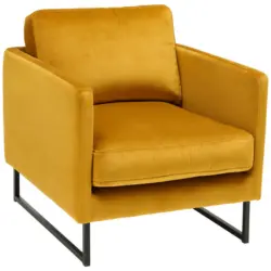 Sessel in Samt Gelb