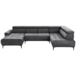 XXXLutz Lauterach - Ihr M&ouml;belhaus bei Bregenz Wohnlandschaft in Velours Graphitfarben