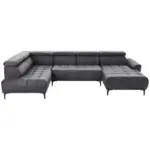 XXXLutz Lauterach - Ihr M&ouml;belhaus bei Bregenz Wohnlandschaft in Velours Graphitfarben