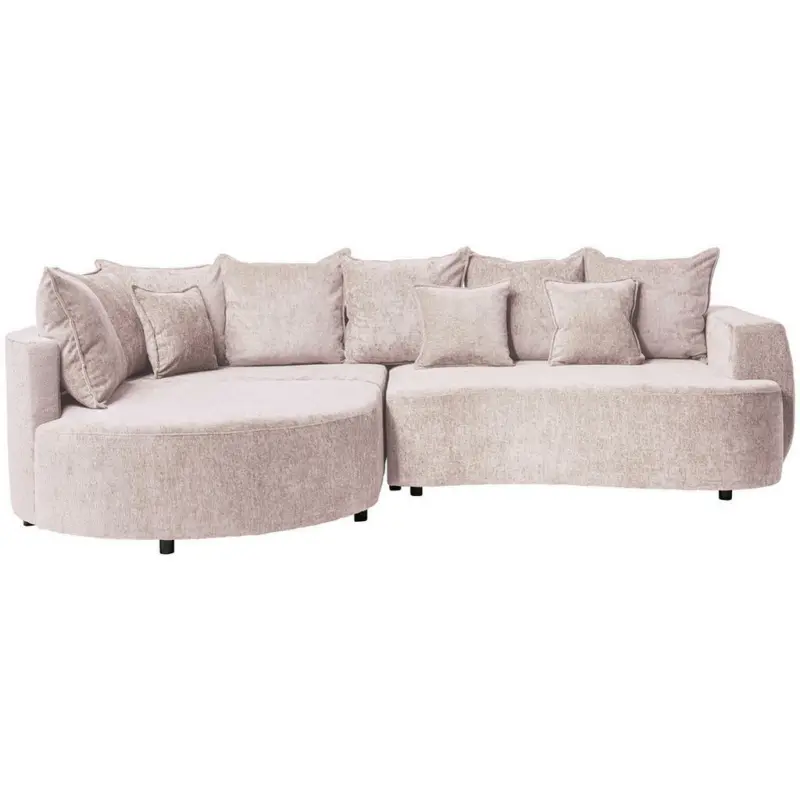 Ecksofa in Chenille Beige