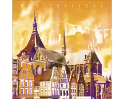 Glasbild Rostock V 20x20 cm
