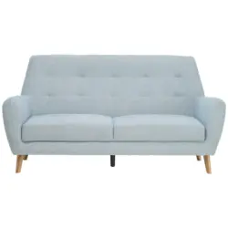 Dreisitzer-Sofa in Webstoff Blau