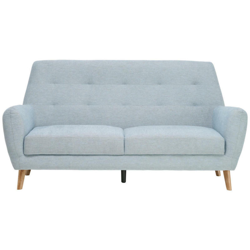 Dreisitzer-Sofa in Webstoff Blau