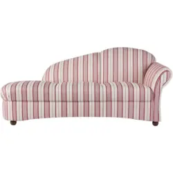 Récamiere in Flachgewebe Rot, Beige