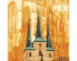 Glasbild Erfurt VI 30x30 cm