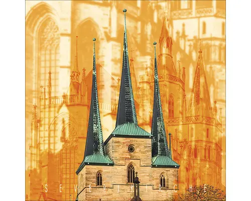 Glasbild Erfurt VI 30x30 cm