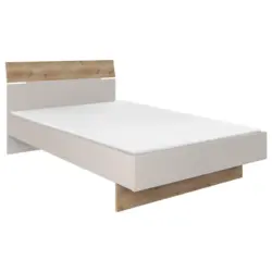 Bett 120/200 cm in Eichefarben, Sandfarben