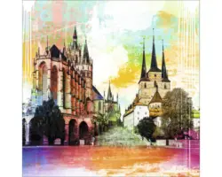 Glasbild Erfurt I 30x30 cm