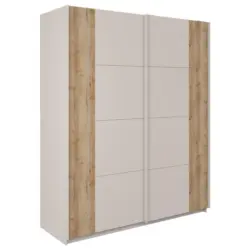 Schwebet&uuml;renschrank in Eichefarben, Sandfarben