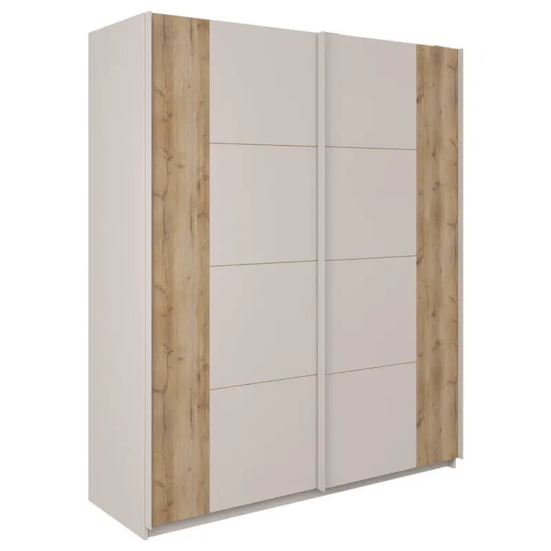 Schwebet&uuml;renschrank in Eichefarben, Sandfarben