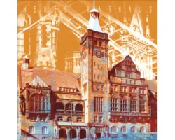 Glasbild Chemnitz VIII 30x30 cm