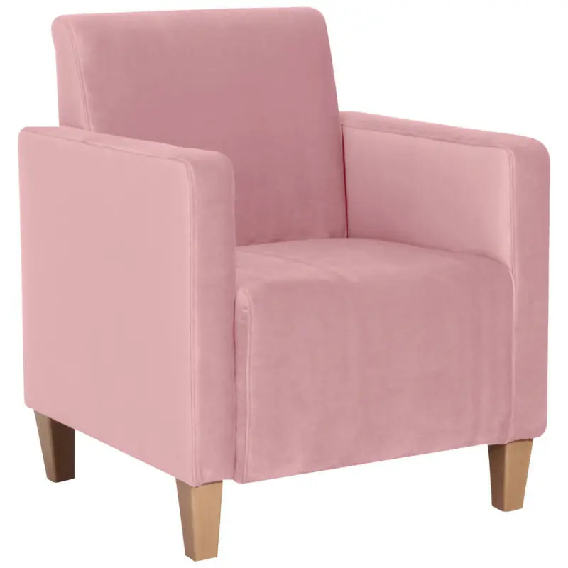 Sessel in Samt, Velours Rosa
