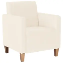 Sessel in Samt, Velours Creme